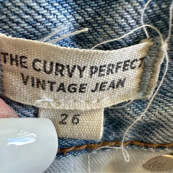 Madewell Size 26 The Curvy Perfect Vintage Jeans Light Wash High Waisted Jeans - Picture 7 of 9